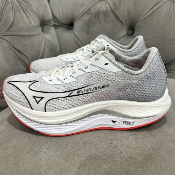 Mizuno Other - Mizuno Wave Rebellion Flash 2 Running Shoe Men 8.5 White Harbor Mist Athletic